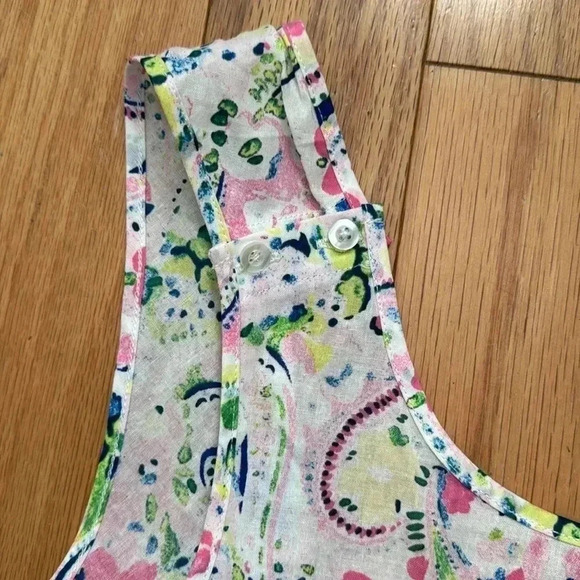 Crown & Ivy Kids Pink Paisley Romper/Swim Cover-up size XL - Picture 2 of 8